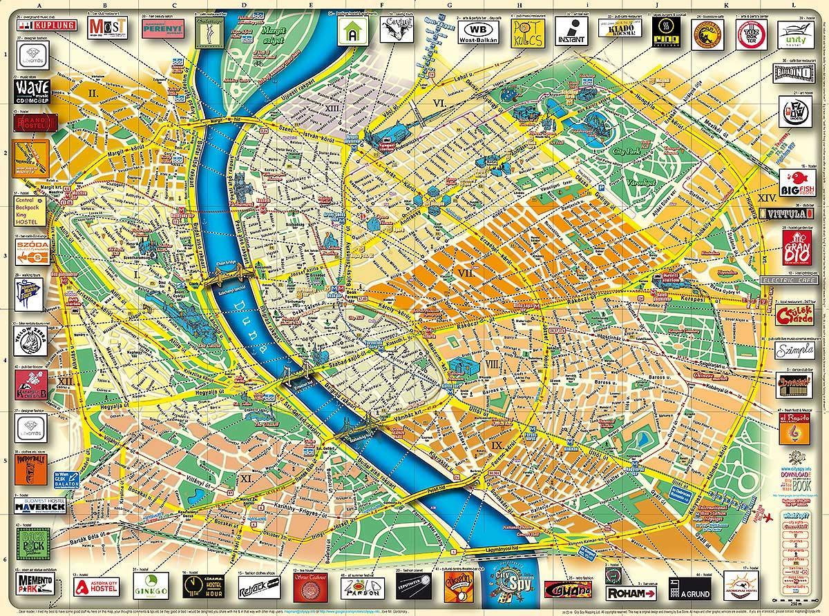 карта гарадскога парку Будапешта