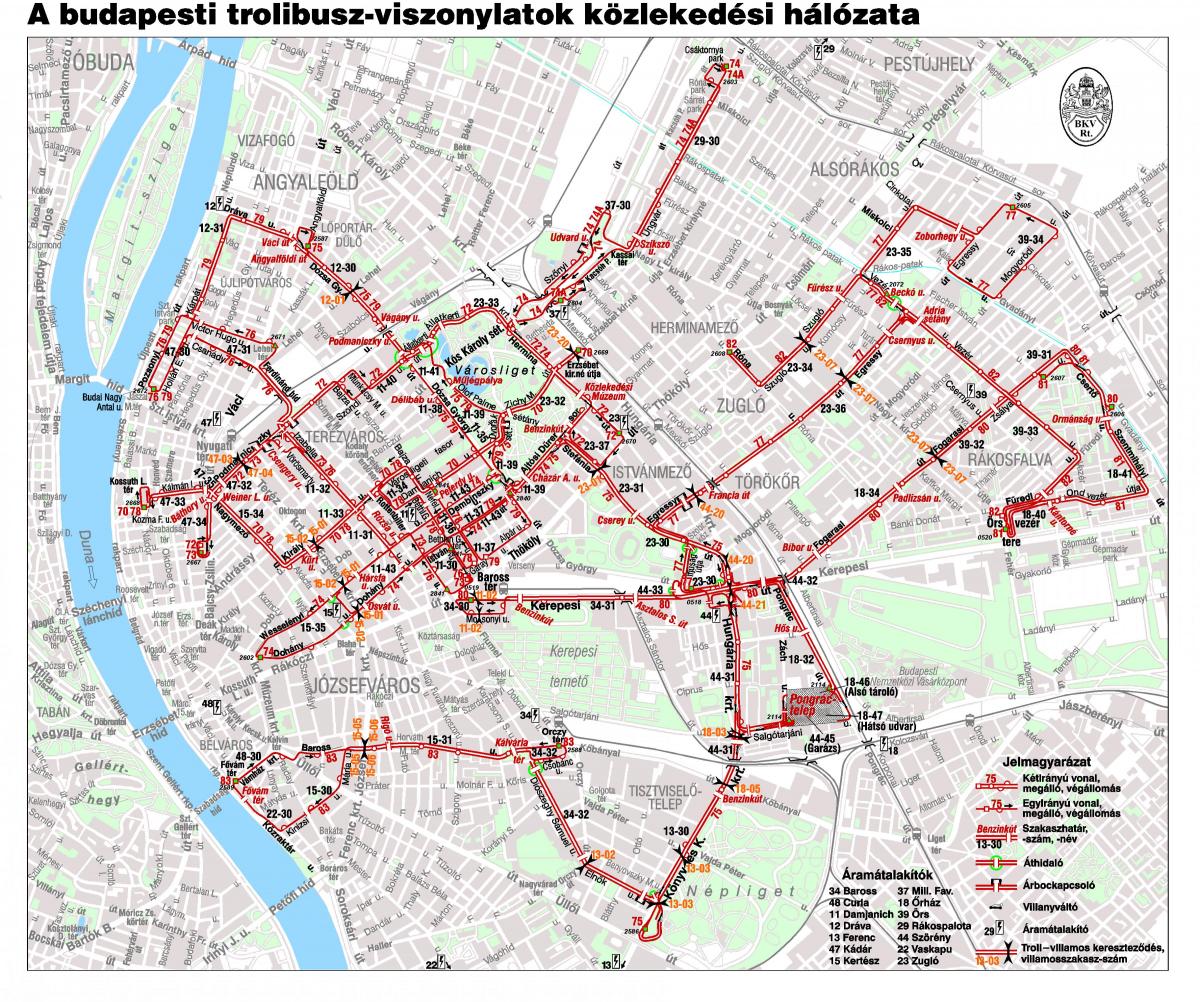 карта Будапешта ваганеткі