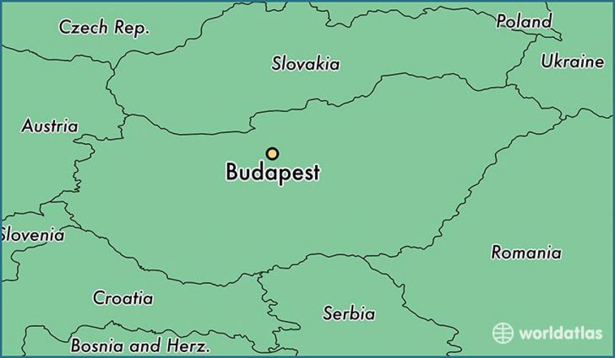 карта Будапешта і суседніх краін