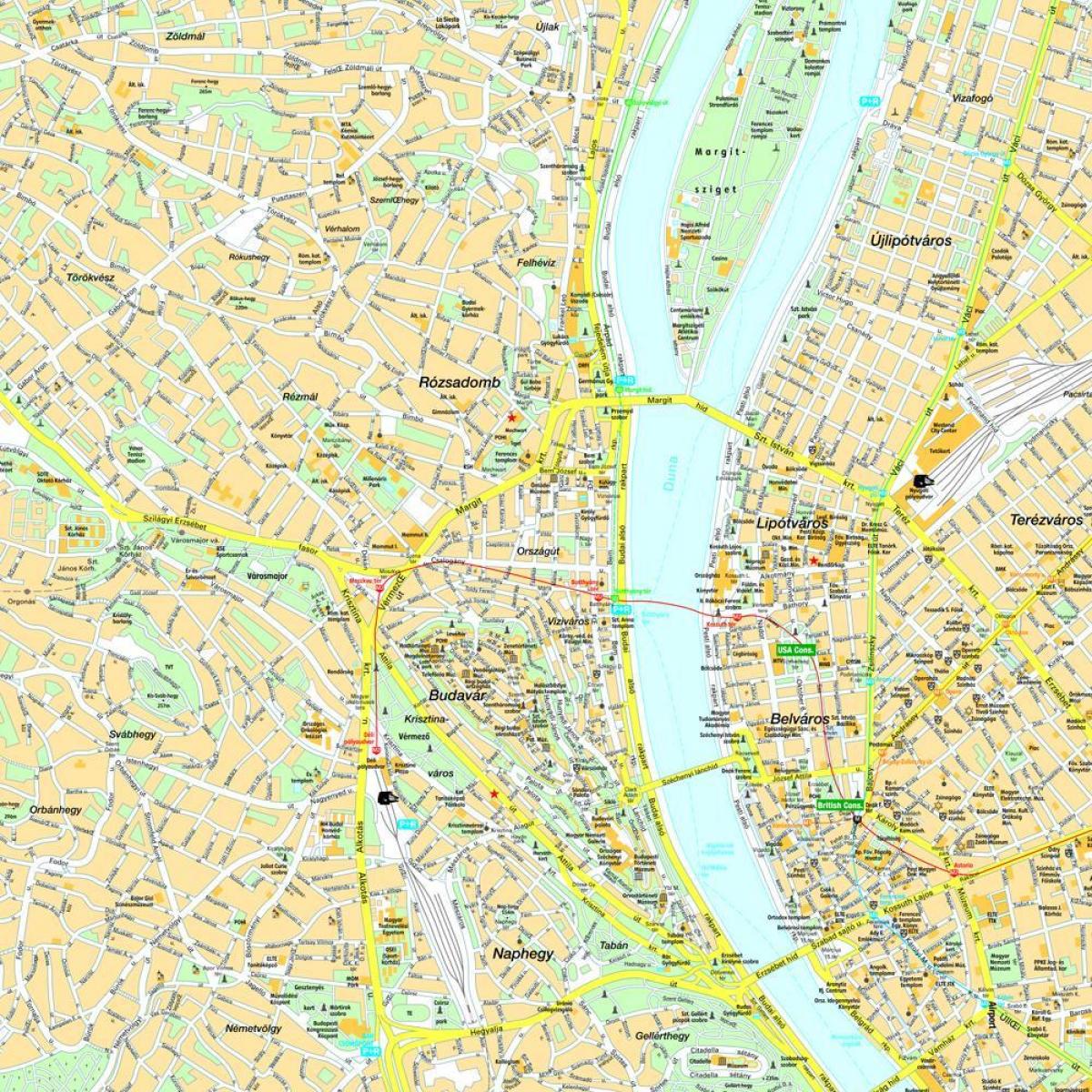 карта Будапешта і наваколля