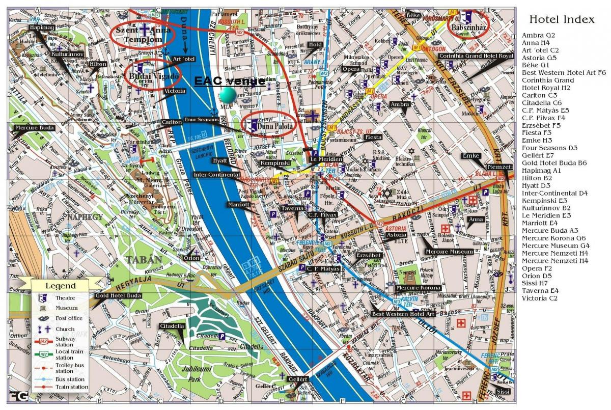 карта гатэля Hilton Будапешт