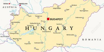 Размяшчэнне Будапешт карта свету
