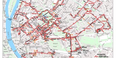 Карта Будапешта ваганеткі