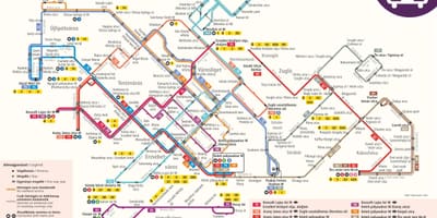 Карта Будапешта тралейбус