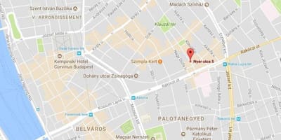 Карта Будапешта чырвоных ліхтароў
