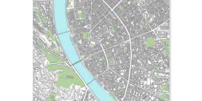 Карта Будапешта друкаваць карту 